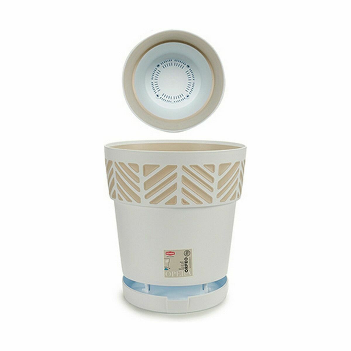 Vaso Autoirrigante Stefanplast Orfeo Bianco Plastica 25 x 25 x 25 cm (6 Unità) - Immagine 3