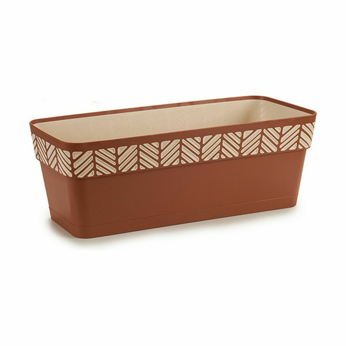 Vaso rettangolare da Balcone Stefanplast Orfeo Terracotta Plastica 18 x 17 x 49 cm (12 Unità) - Immagine 2