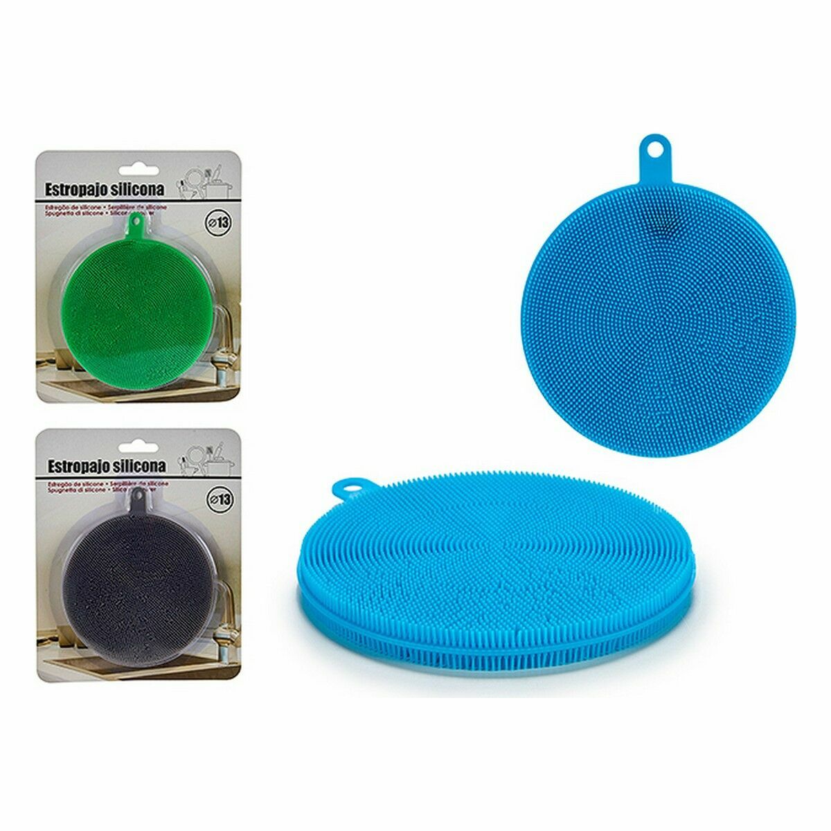 Spugna Silicone 11,5 x 1,3 x 13 cm (24 Unità) - Immagine 2