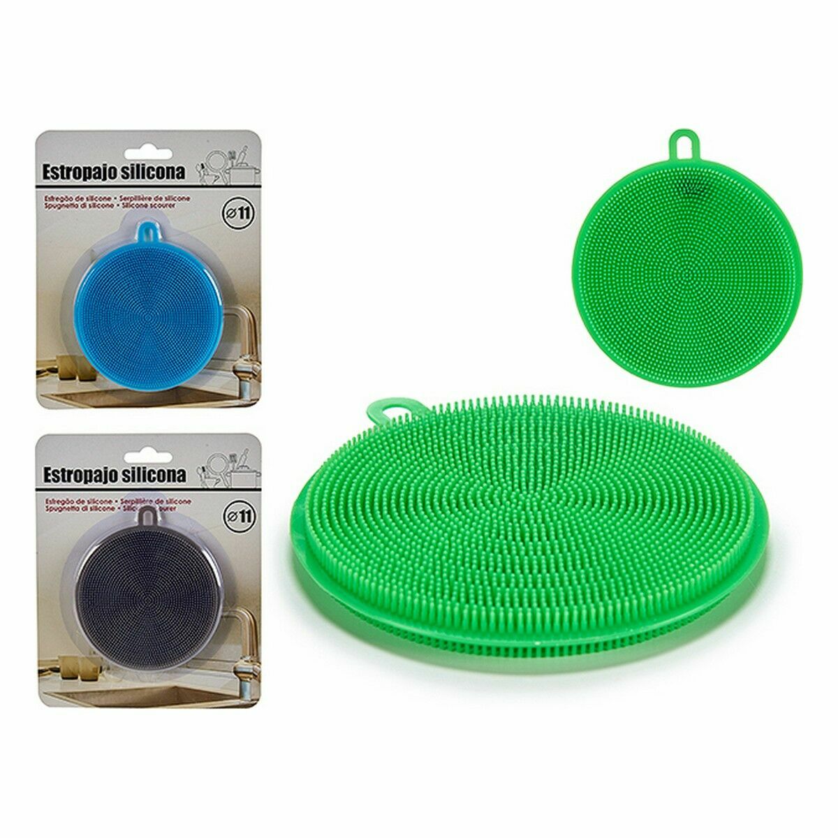 Spugna Silicone 12,5 x 1,2 x 11 cm (36 Unità) - Immagine 2