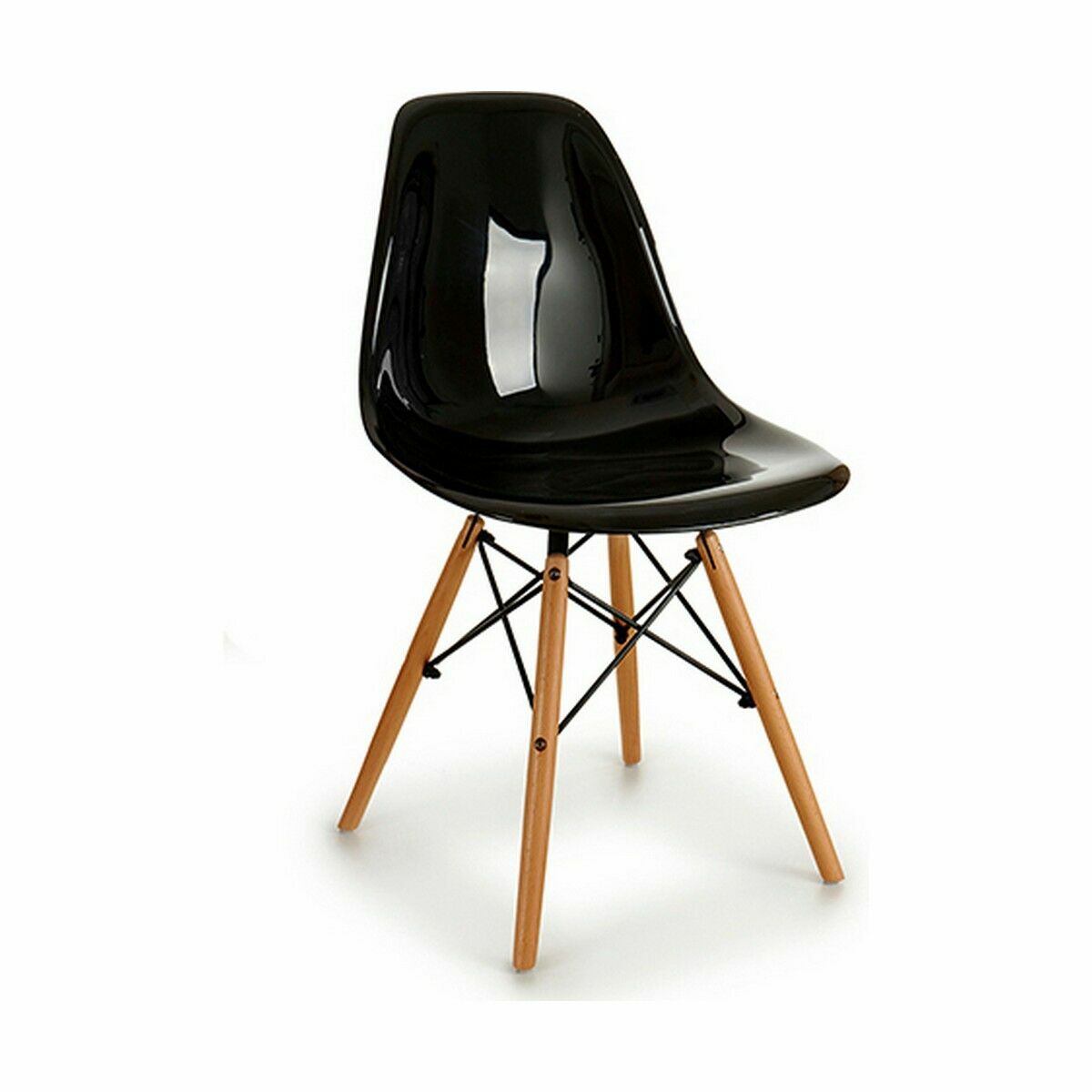 Sedia da Sala da Pranzo Gift Decor Kirk Nero 53 x 82 x 47 cm (4 Unità) - Immagine 2