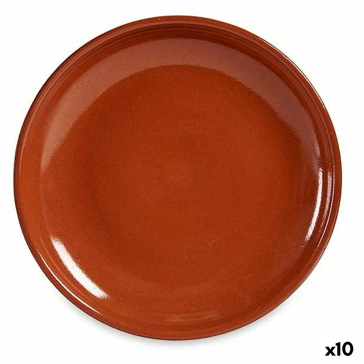 Piatto da pranzo La Dehesa Argilla cotta 23 x 2 x 23 cm Carne (10 Unità)