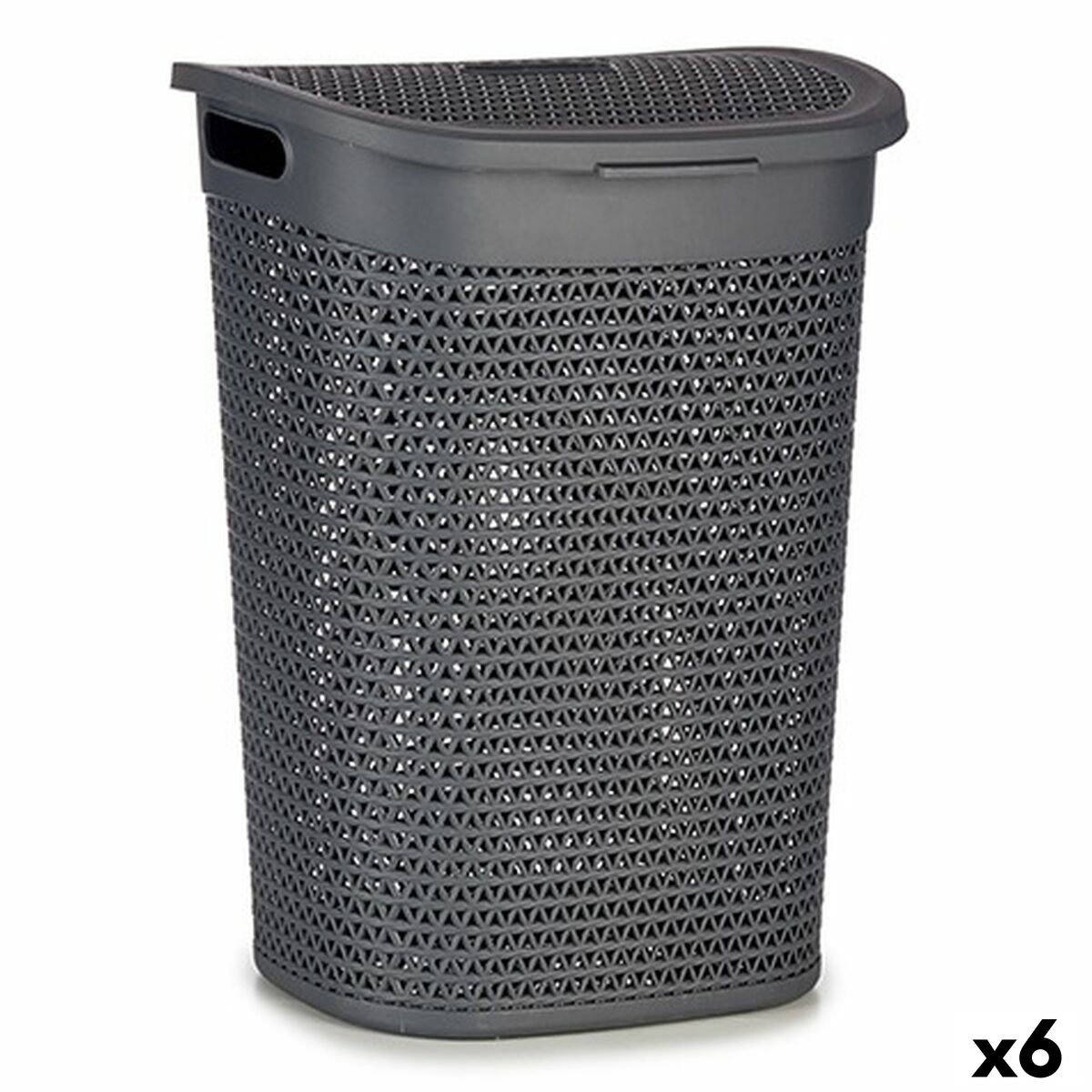 Cesto per i Panni Kipit Antracite Plastica 60 L 43,5 x 57,5 x 34 cm 43,5 x 57 x 34 cm (6 Unità)