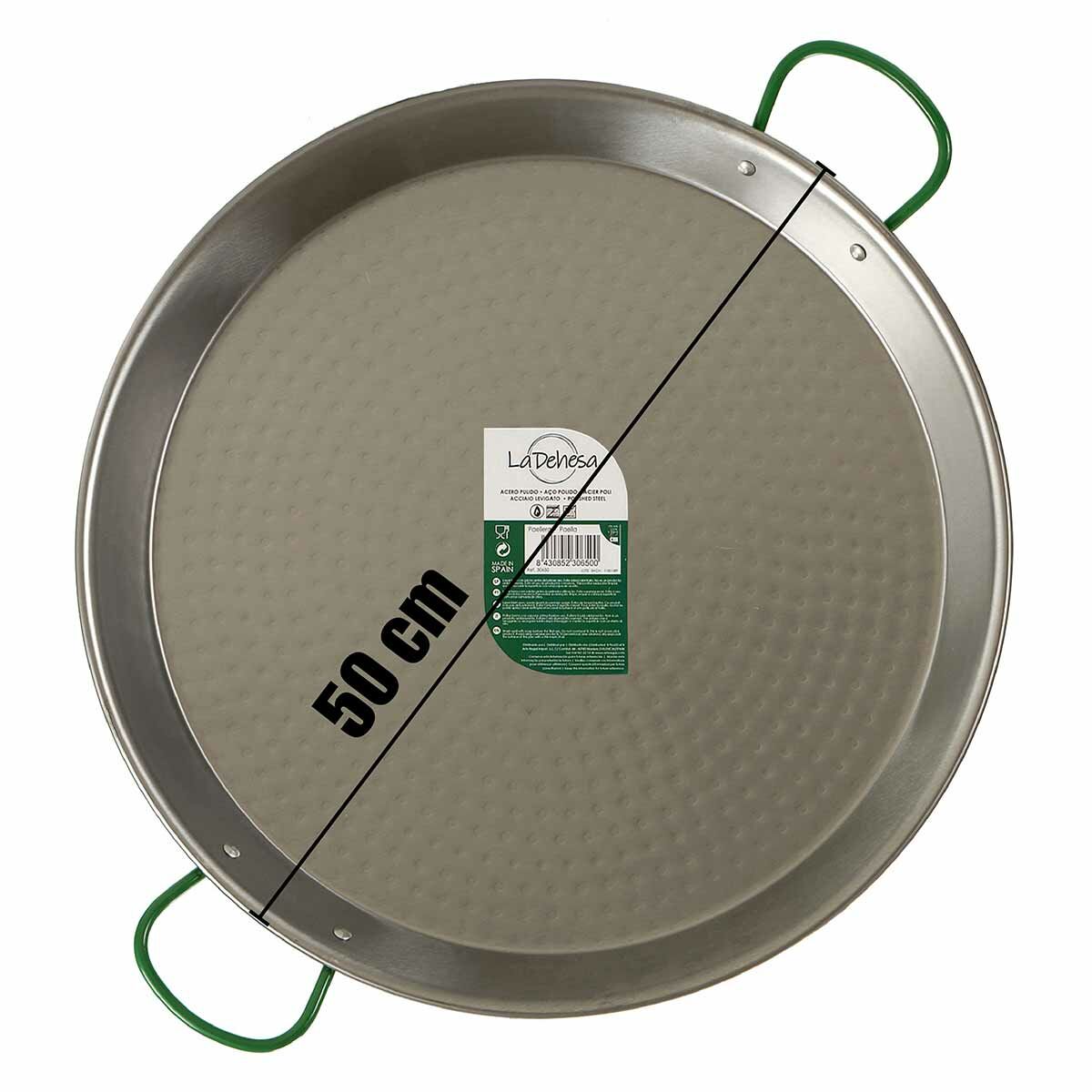 Padella La Dehesa Argentato Acciaio Lucidato Ø 50 cm 63,5 x 5,5 x 50,5 cm (4 Unità) - Immagine 2
