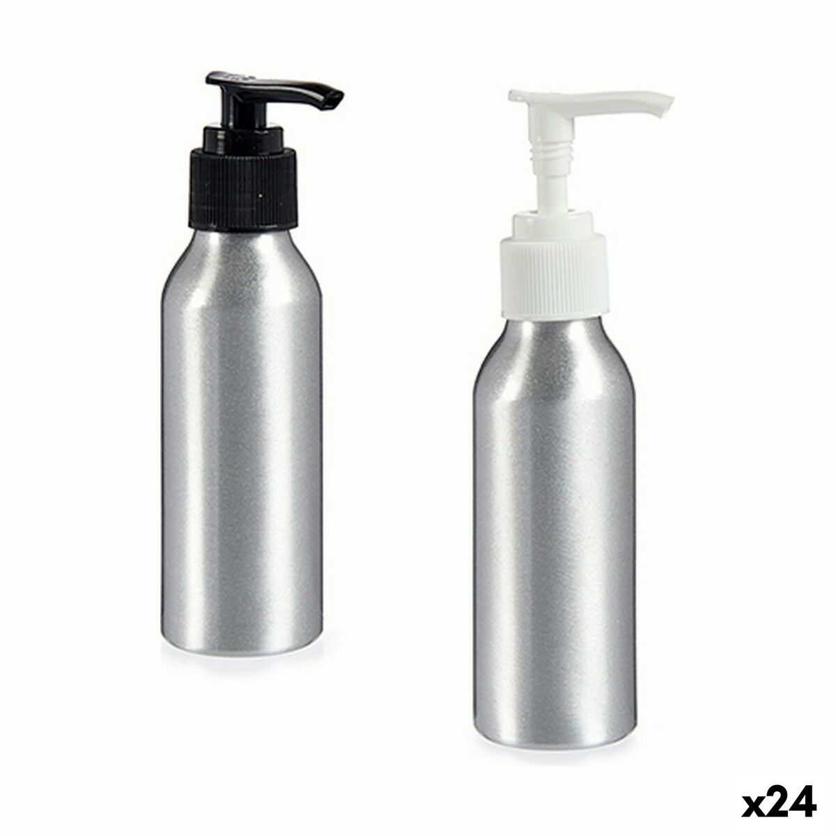 Dispenser di Sapone Berilo Argentato Alluminio polipropilene 100 ml 4 x 13 x 5 cm 5 x 13 x 4 cm (24 Unità)