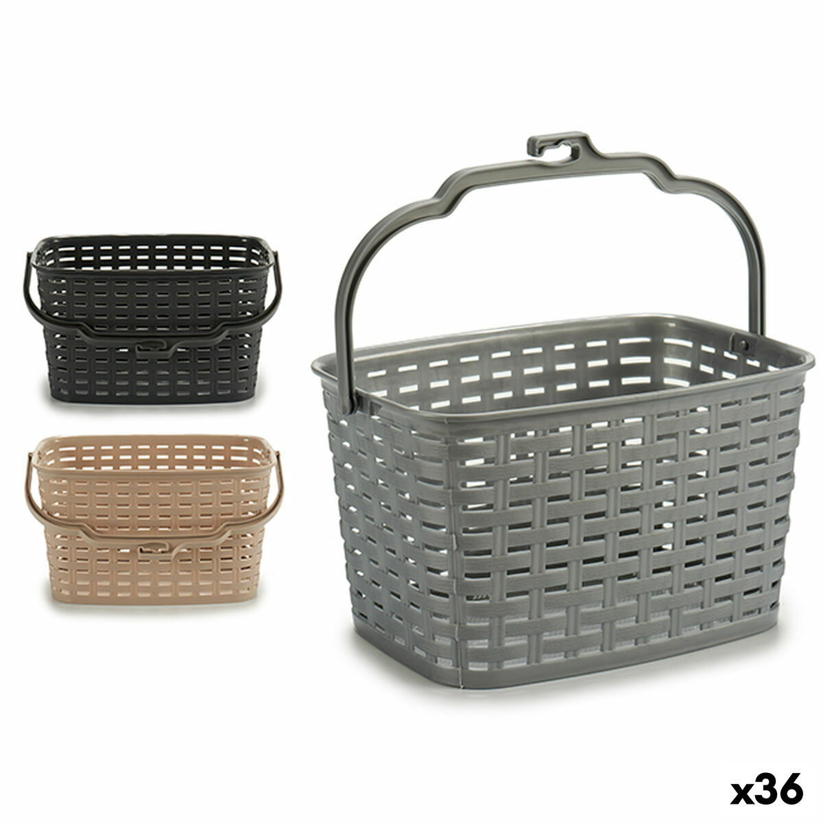 Cestino per Mollette Kipit Plastica 3 L 23,5 x 12,8 x 19 cm (36 Unità)