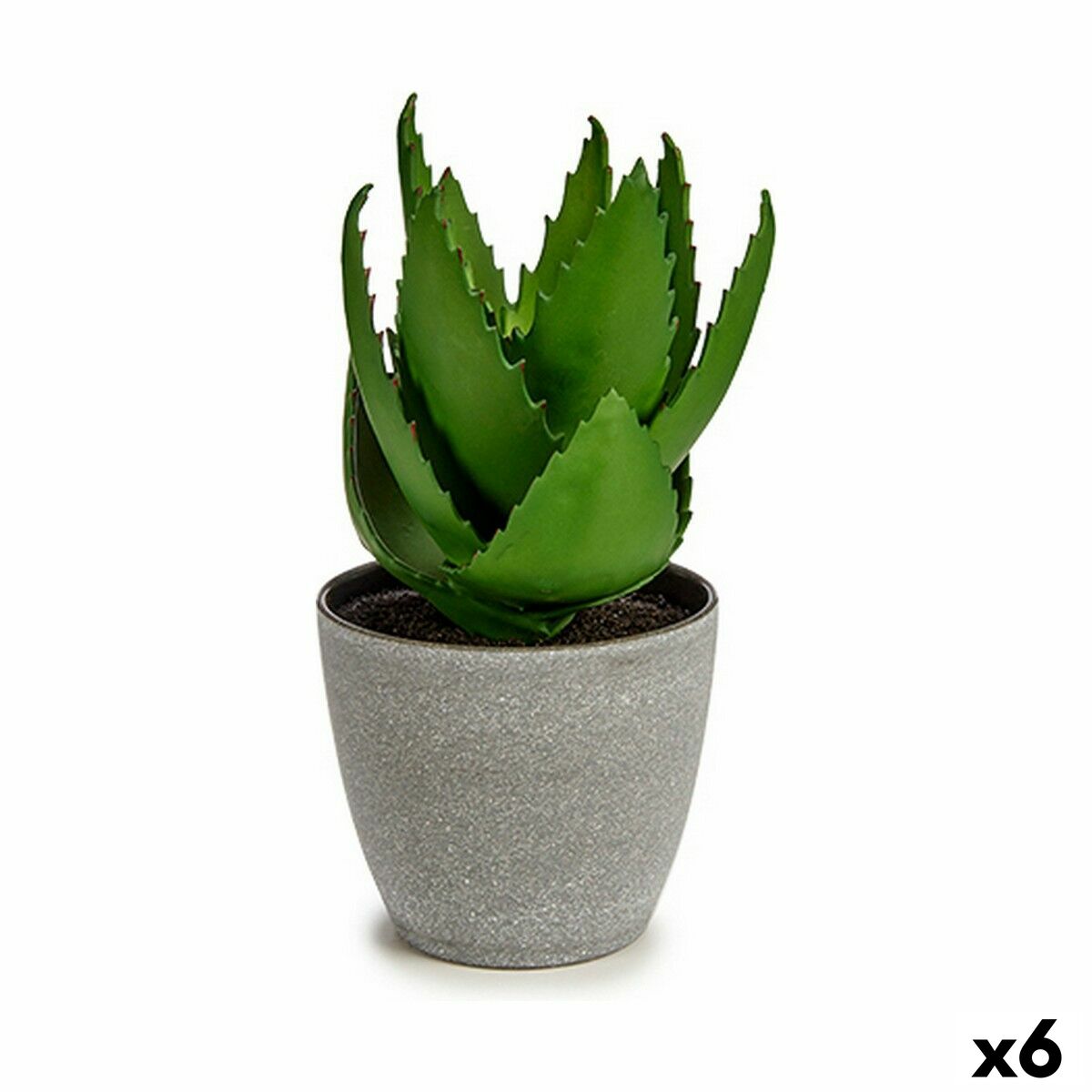 Pianta Decorativa Ibergarden Plastica Aloe Vera 15 x 23,5 x 15 cm (6 Unità)