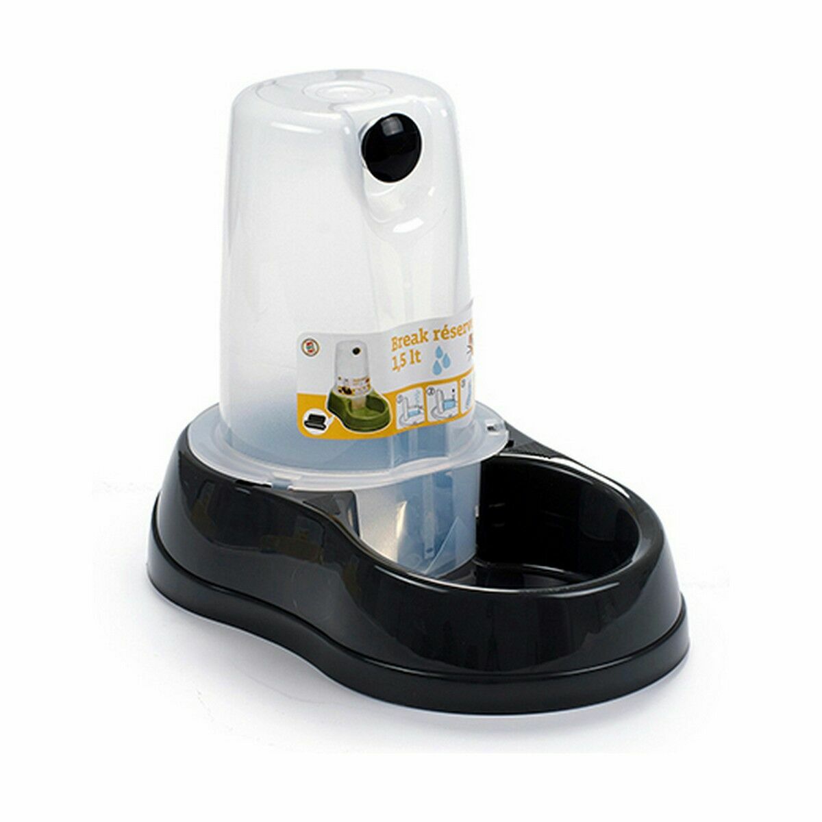 Abbeveratoio Stefanplast Antracite Trasparente Plastica 1,5 L (8 Unità) - Immagine 2