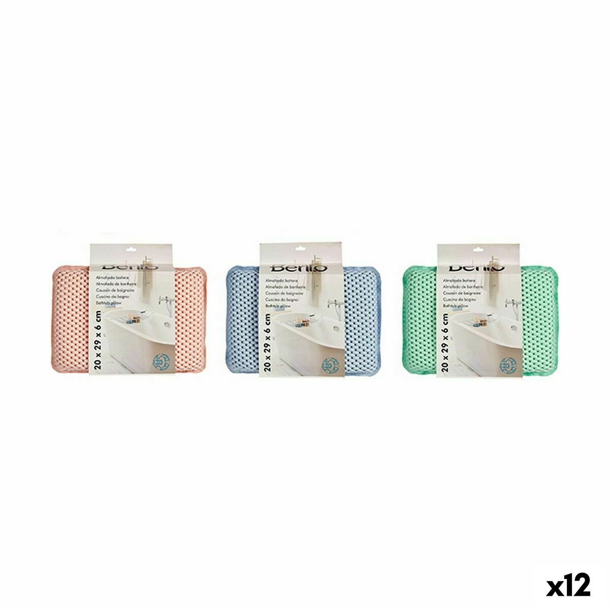 Cuscino Berilo Verde Chiaro 100 % PVC 20 x 6 x 29 cm Vasca (12 Unità)