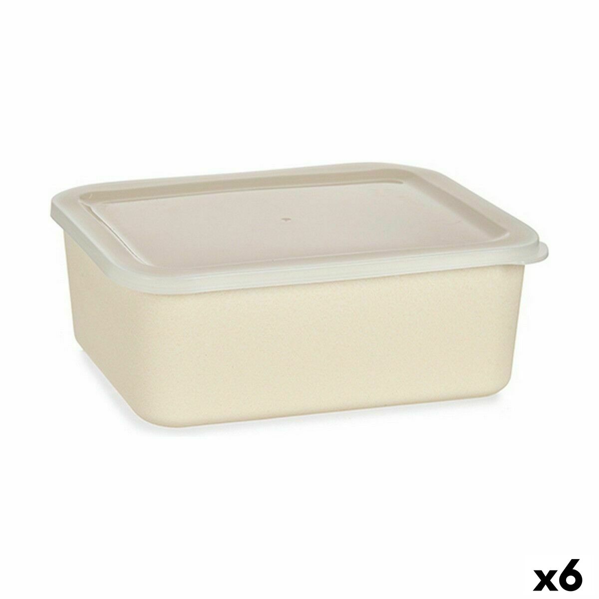 Scatola portaoggetti con coperchio Giallo Bambù Melammina Amido di mais (6 Unità)