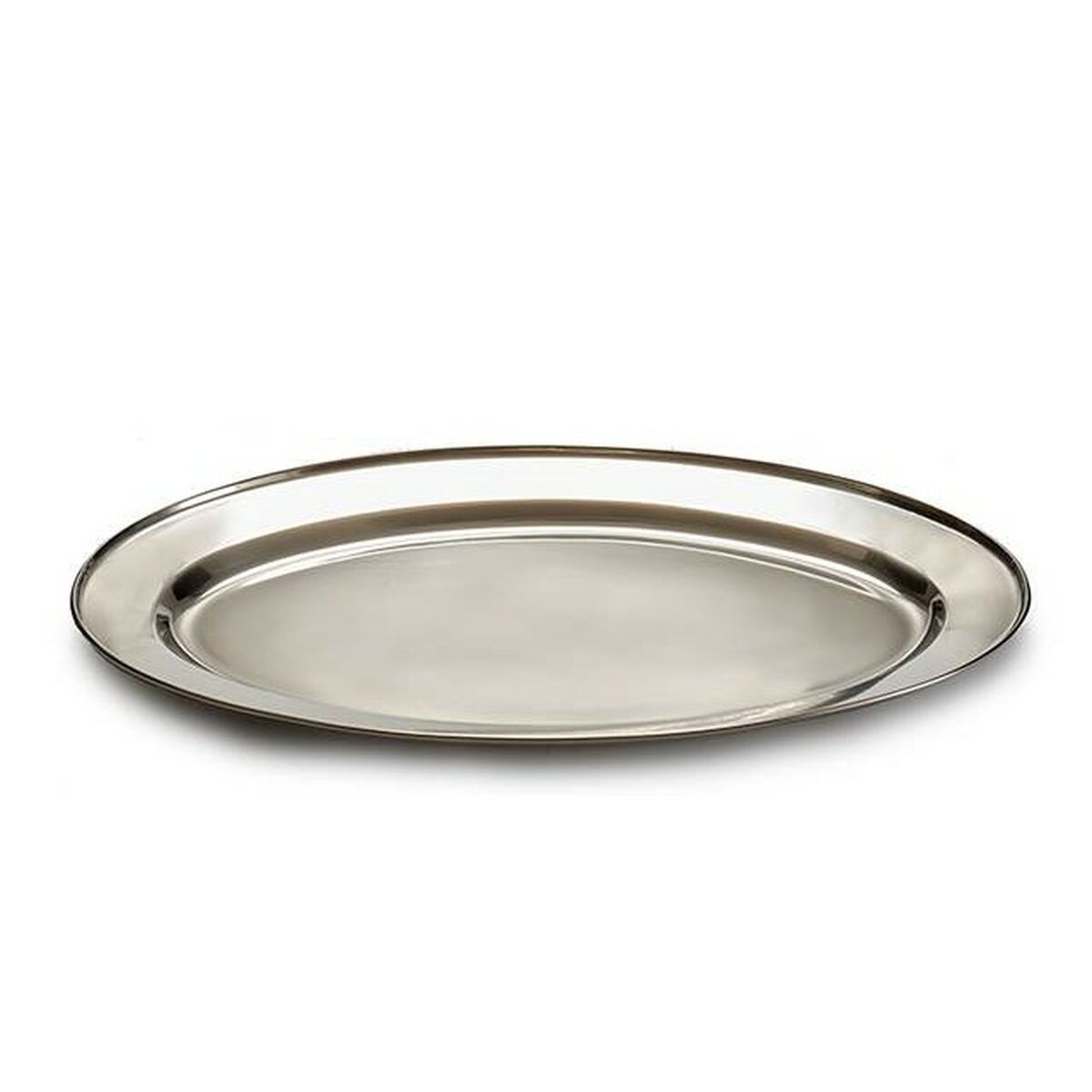 Vassoio Kinvara Argentato Argento Acciaio inossidabile 35 x 2 x 23 cm 35 x 2 x 22,5 cm (24 Unità) - Immagine 2