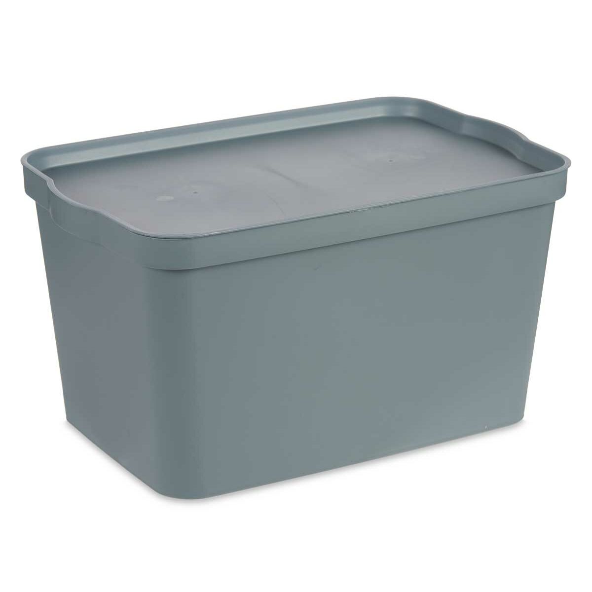 Scatola portaoggetti con coperchio Kipit Grigio Plastica 24 L (6 Unità) - Immagine 2