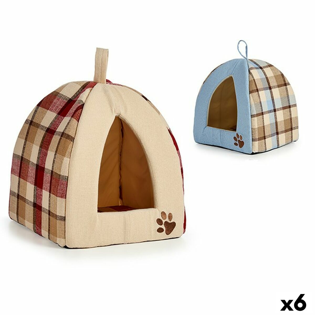 Letto per animali domestici Mascow 33 x 45 x 33 cm A quadri (6 Unità)