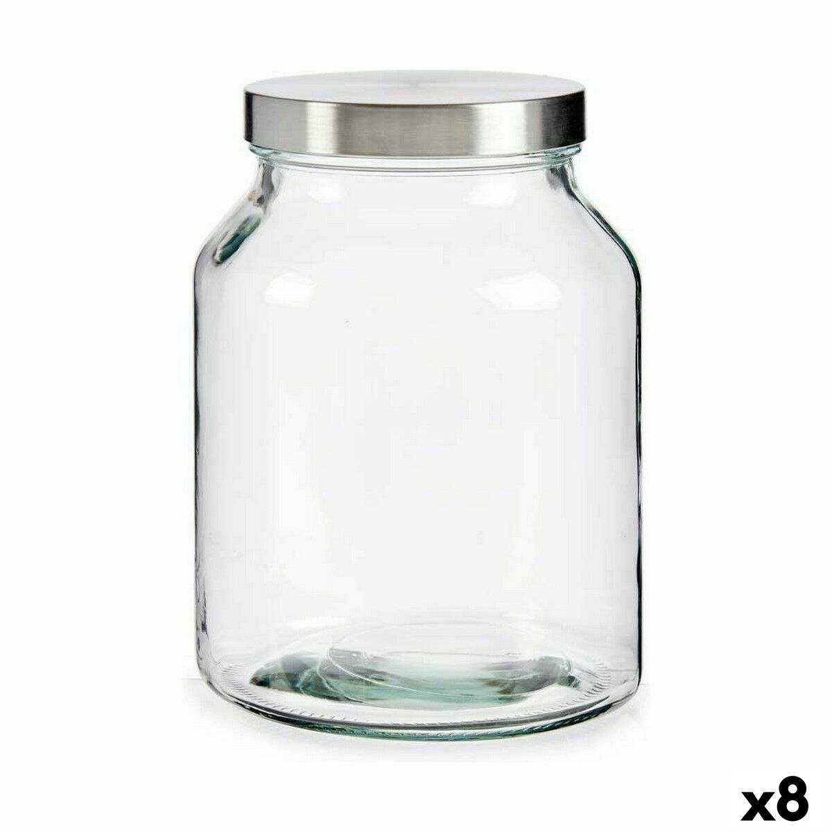 Vaso Vivalto Trasparente Argentato Argento 3 L (8 Unità)