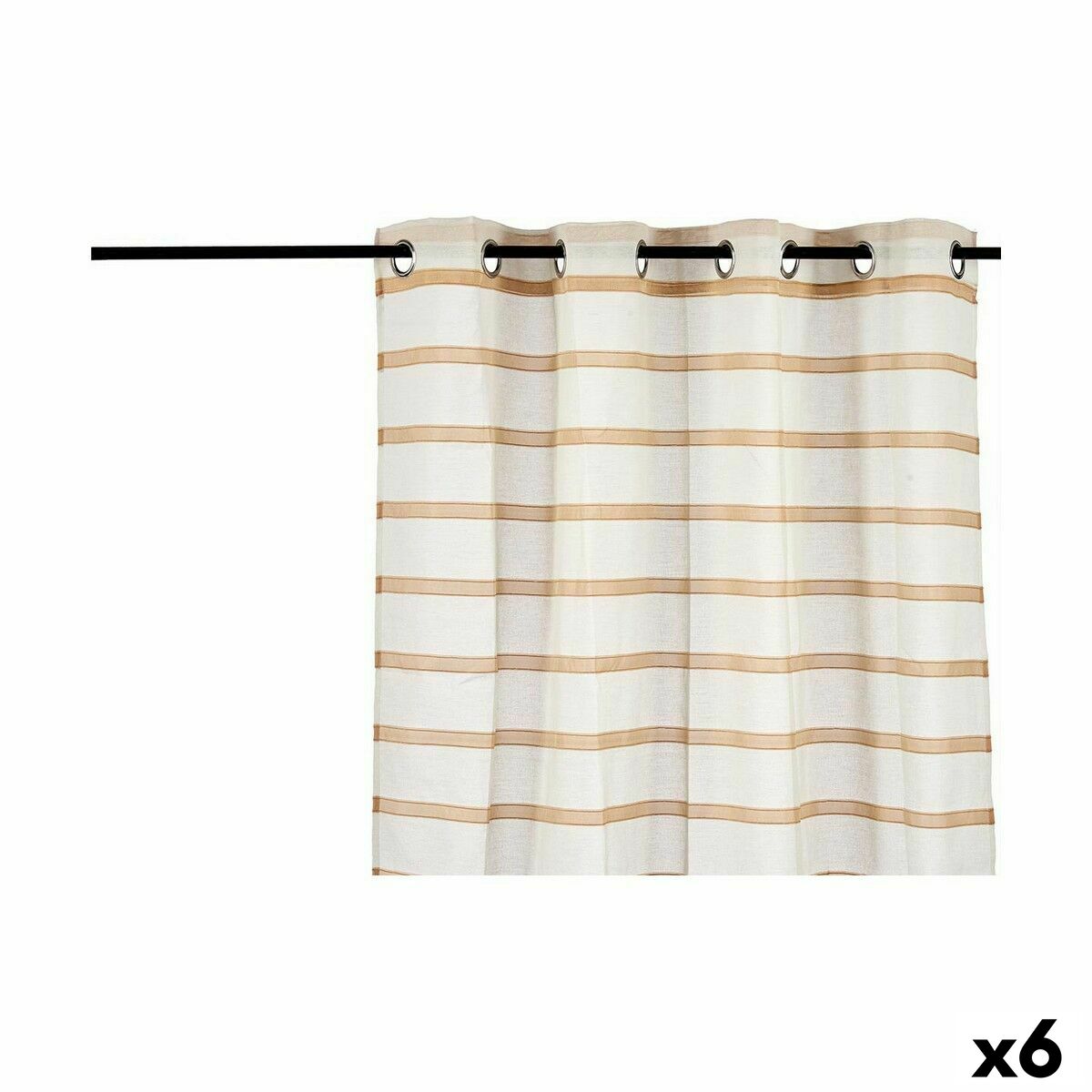 Tenda Gift Decor Marrone 140 x 0,1 x 260 cm Righe (6 Unità)