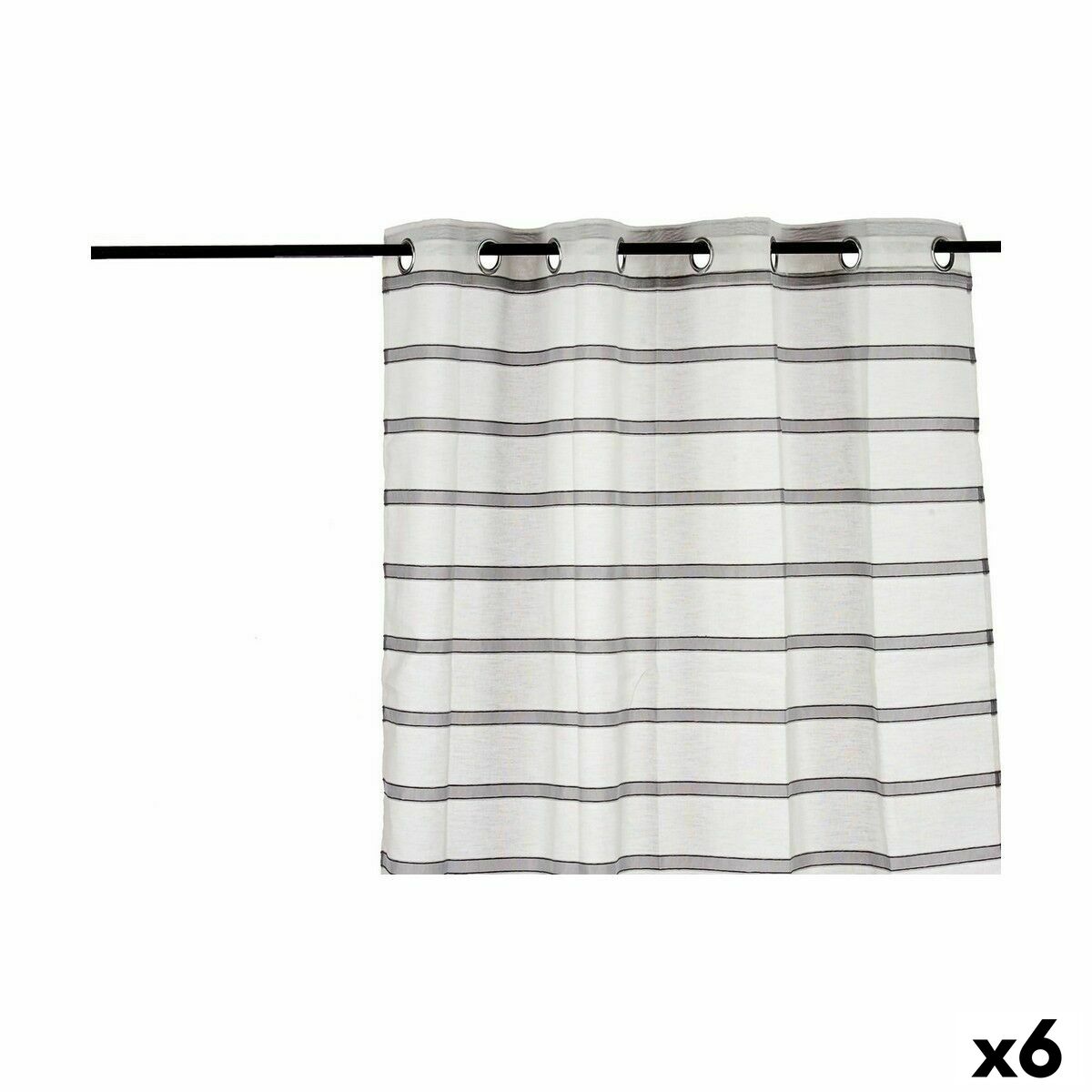 Tenda Gift Decor Grigio 140 x 0,1 x 260 cm Righe (6 Unità)