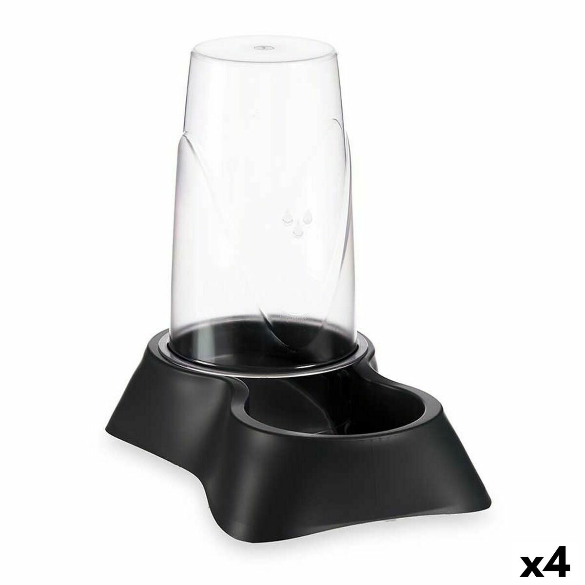 Ciotola per animali domestici Mascow Nero polipropilene 3,5 L 21,5 x 32,5 x 32,5 cm Dispenser (4 Unità)