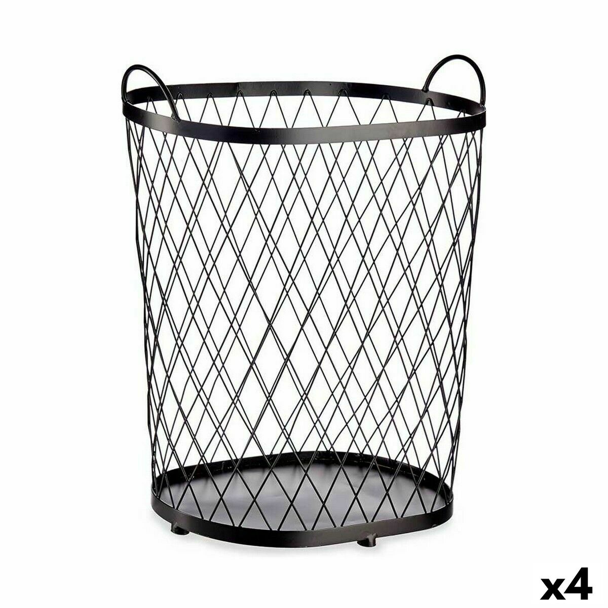 Cesto Gift Decor Nero Metallo 40 L (4 Unità)