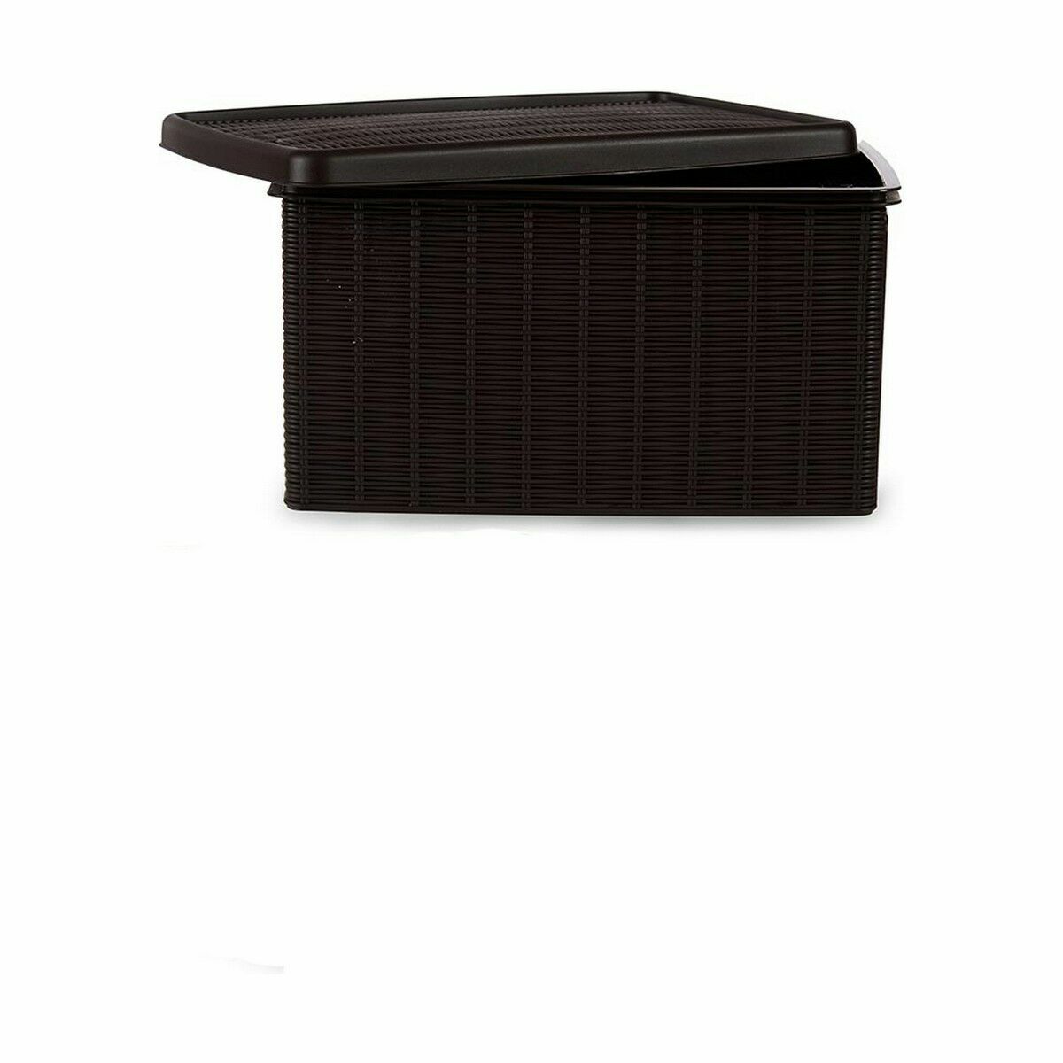 Scatola portaoggetti con coperchio Stefanplast Elegance Marrone Plastica Laterale (5 Unità) - Immagine 3