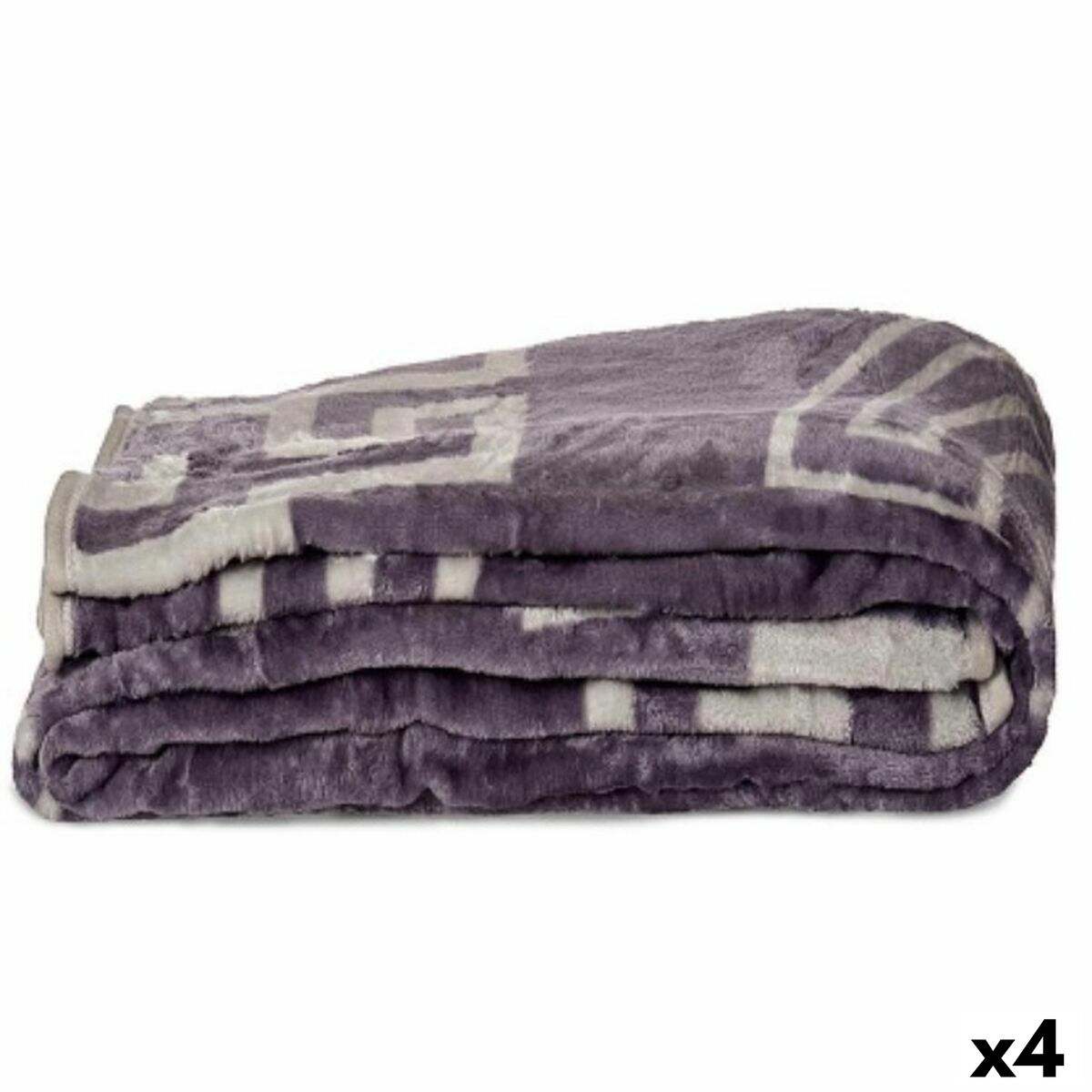 Coperta Gift Decor Grigio 220 x 240 x 0,5 cm (4 Unità)