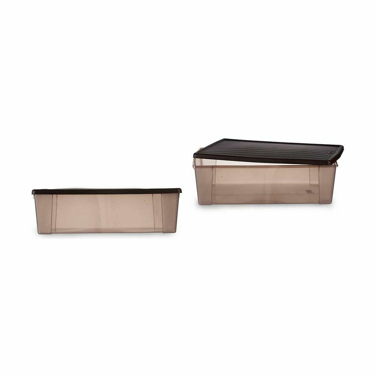 Scatola portaoggetti con coperchio Stefanplast Elegance Marrone Plastica 30 L (6 Unità) - Immagine 3