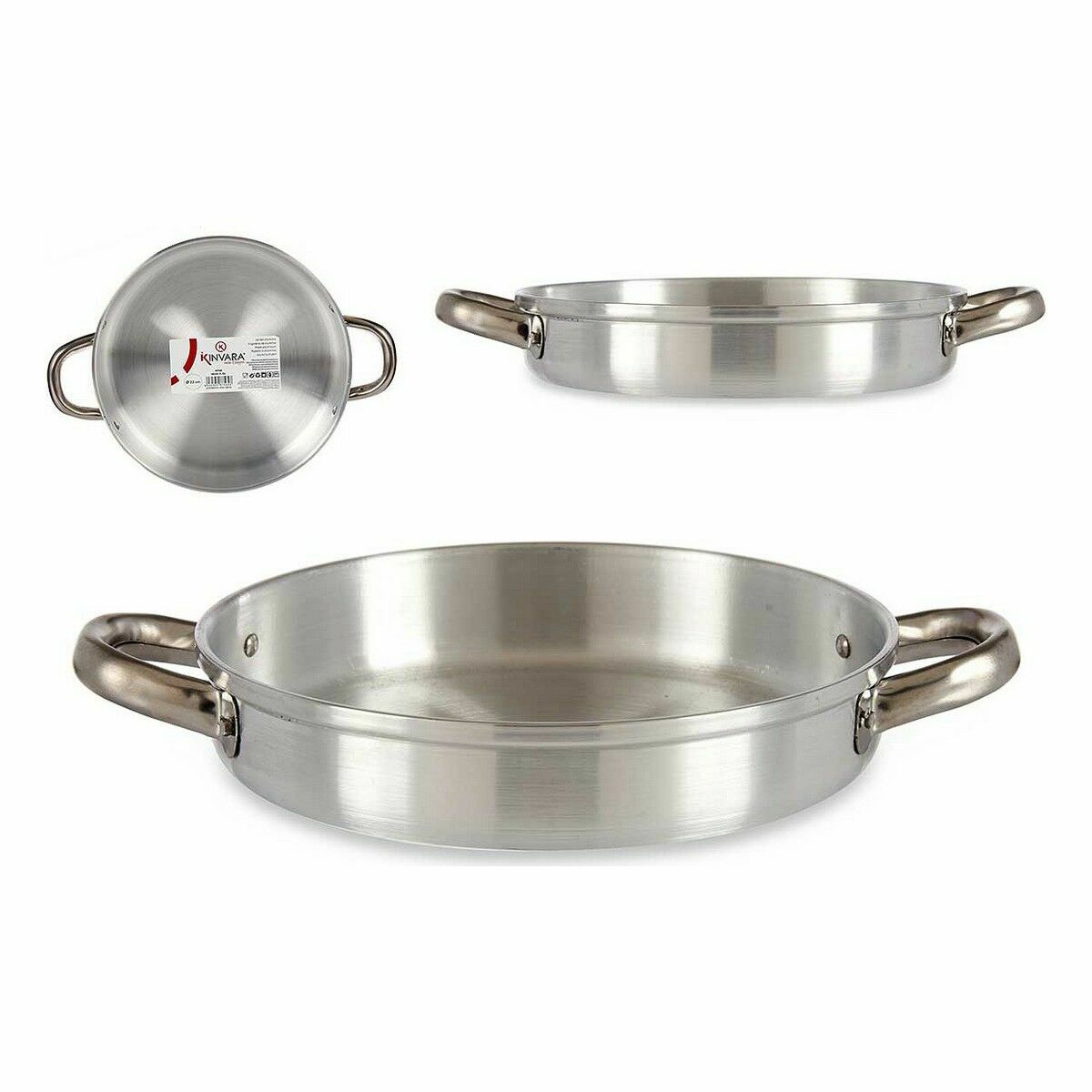 Padella Kinvara Argentato Alluminio Ø 22 cm (12 Unità) - Immagine 3