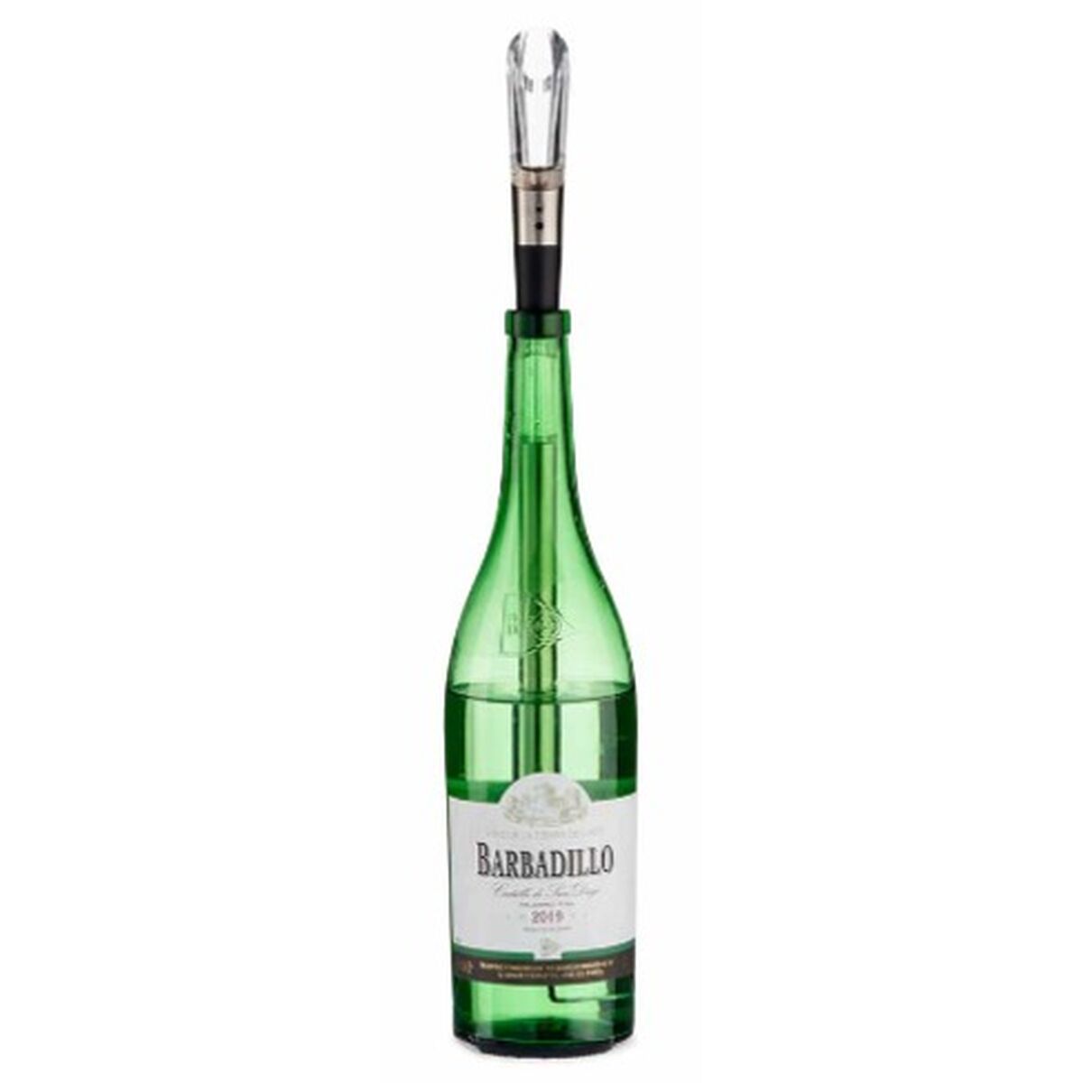 Decanter per Vino Kinvara Bianco Nero Trasparente Acciaio Acciaio inossidabile TPE Plastica 3 in 1 (12 Unità) - Immagine 3