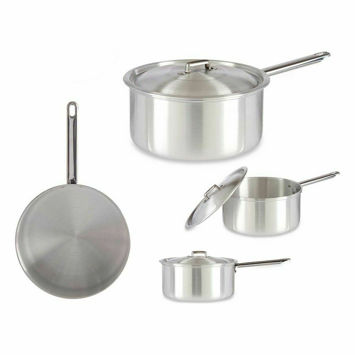 Casseruola con Coperchio Kinvara Argentato Alluminio 4 L 24,5 x 12 x 41 cm 41 x 12 x 24,5 cm (10 Unità) - Immagine 2