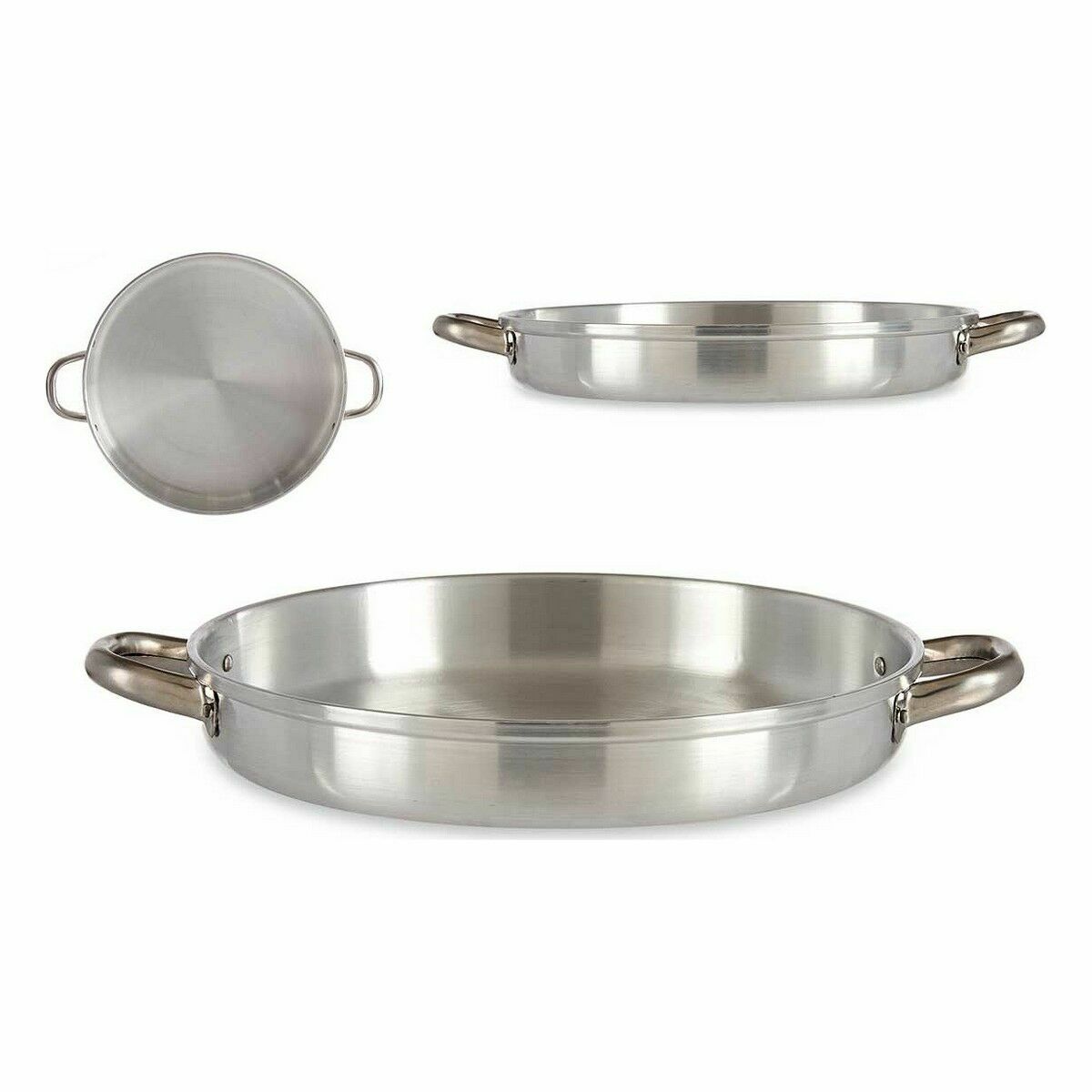 Padella Kinvara Argentato Alluminio Ø 30 cm (12 Unità) - Immagine 2