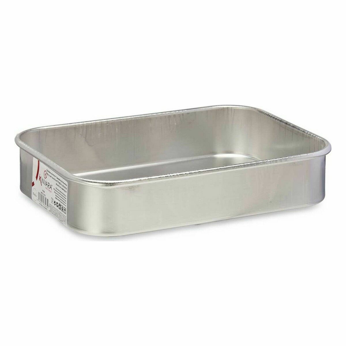 Teglia Kinvara Argentato Alluminio Ø 18 cm 26 X 5 X 19 CM 19 x 5 x 26 cm (12 Unità) - Immagine 2