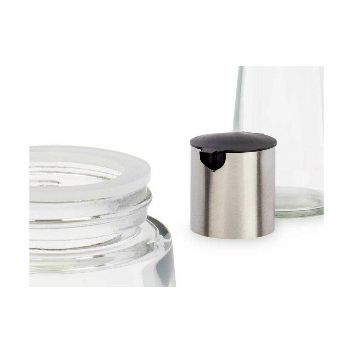 Oliera Vivalto Trasparente Argentato Argento Metallo Vetro Alluminio polipropilene 230 ml 7 x 17 x 7 cm (24 Unità) - Immagine 3