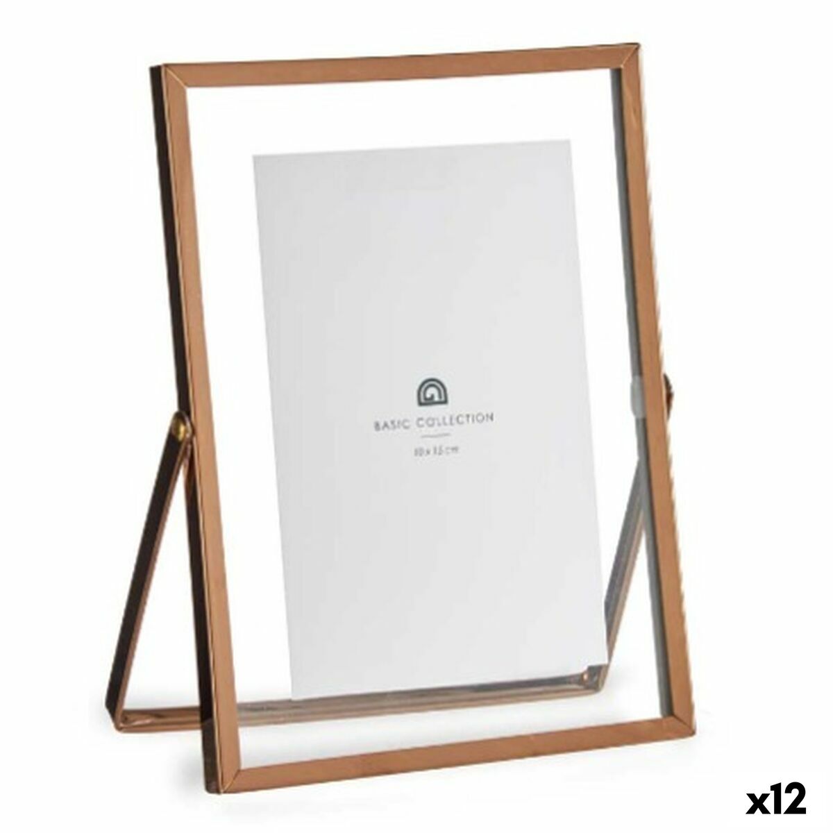 Cornice Portafoto Gift Decor Rame Metallo Vetro Plastica (12 Unità)