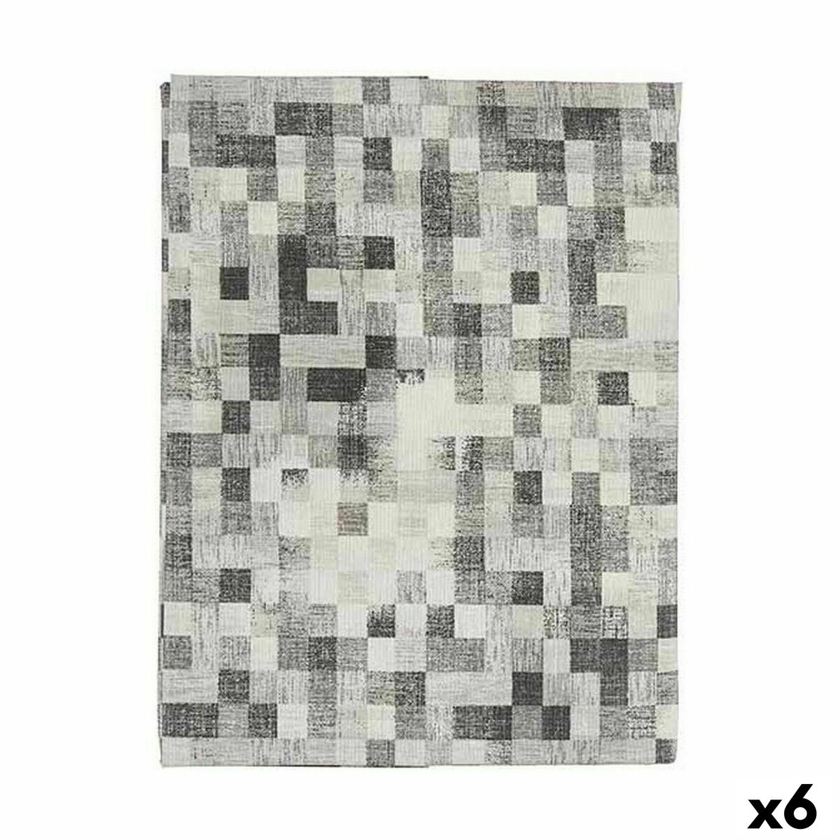 Tovaglia antimacchia Kinvara Grigio Tela Antimacchia Quadri 140 x 180 cm (6 Unità)