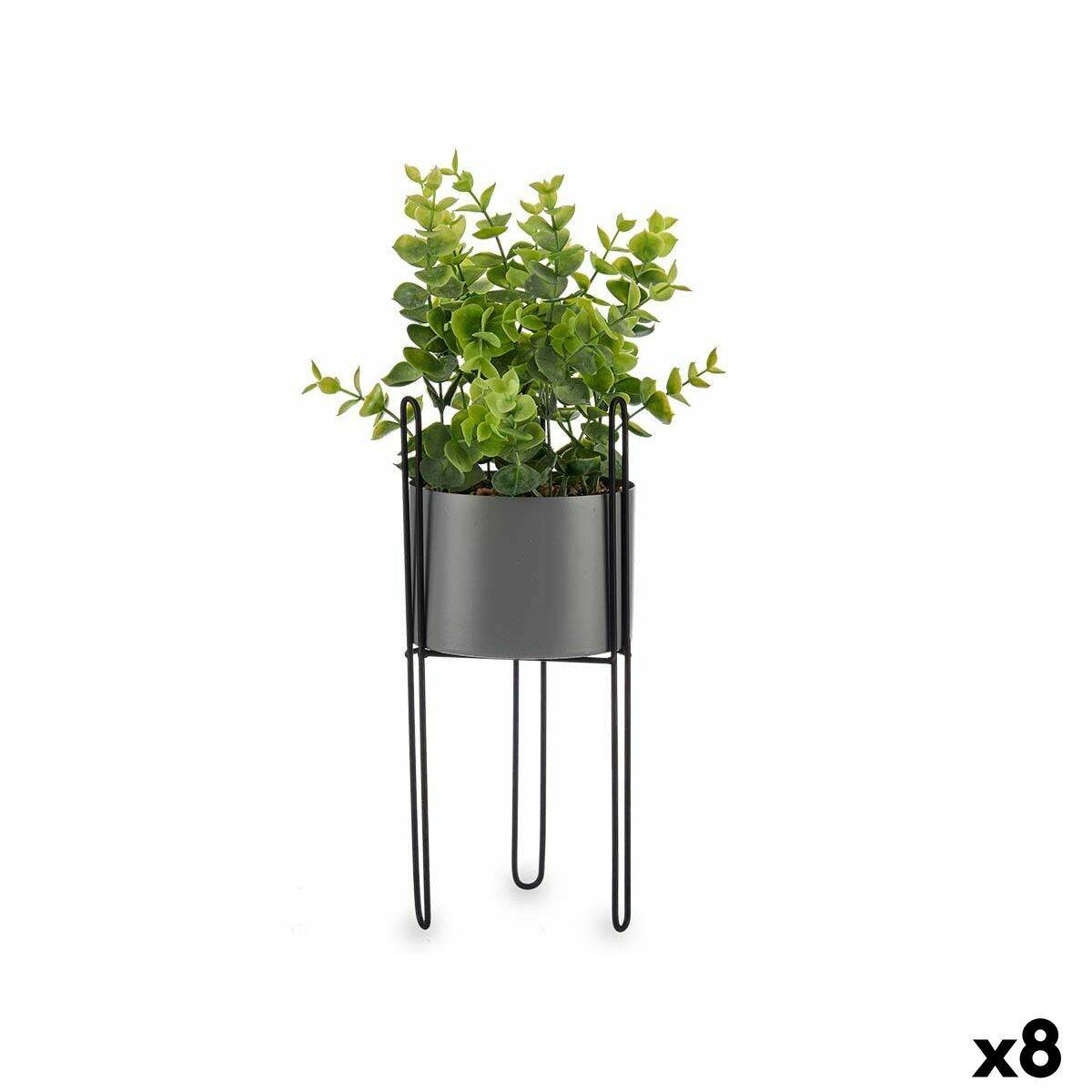 Pianta Decorativa Ibergarden Metallo Plastica Eucalipto 14 x 40 x 14 cm (8 Unità)