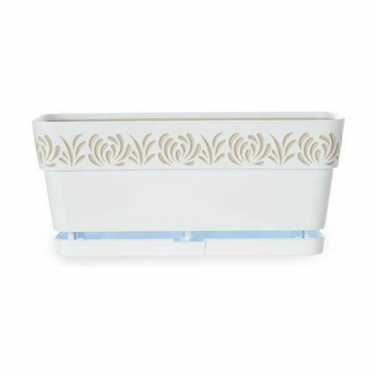 Vaso rettangolare da Balcone Stefanplast Gaia Bianco Plastica 13,3 x 12,3 x 29,3 cm (12 Unità) - Immagine 3
