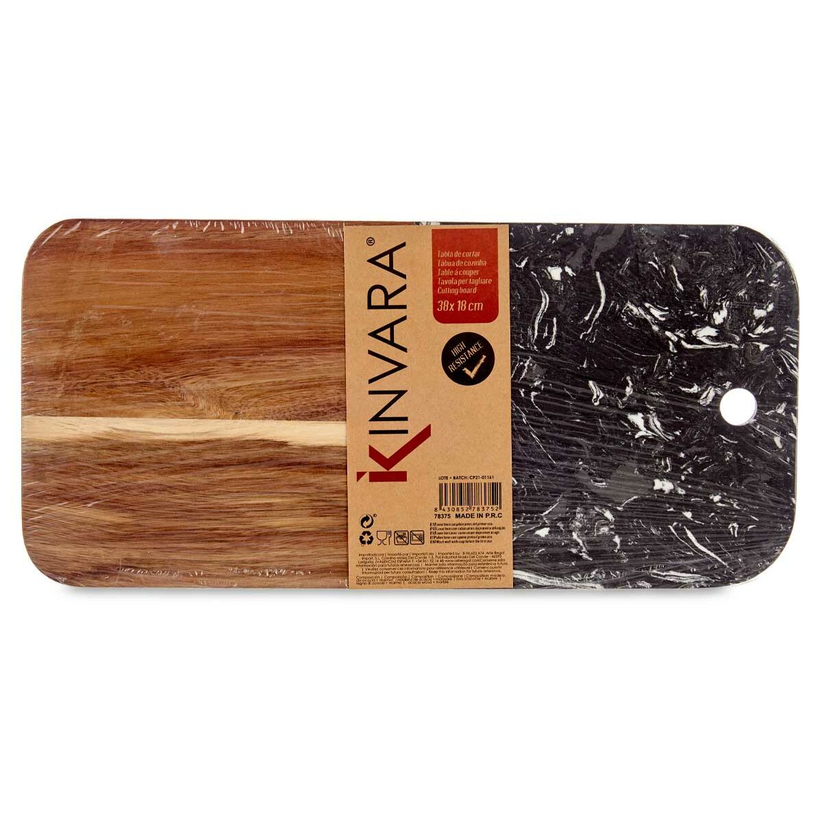 Tagliere Kinvara Nero 18 x 1,5 x 38 cm (8 Unità) - Immagine 3