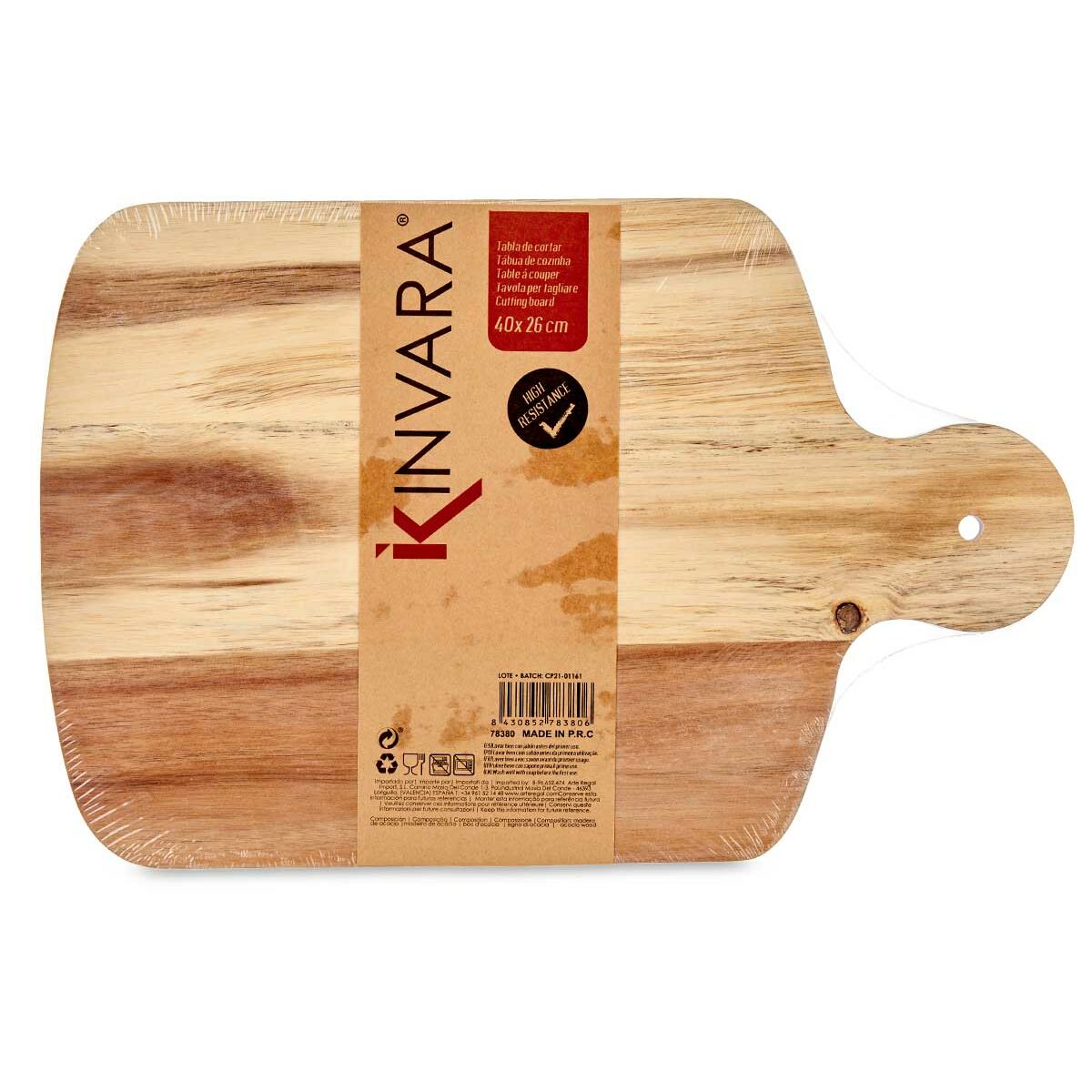 Tagliere Kinvara Bianco 25,7 x 1,5 x 40 cm (12 Unità) - Immagine 3