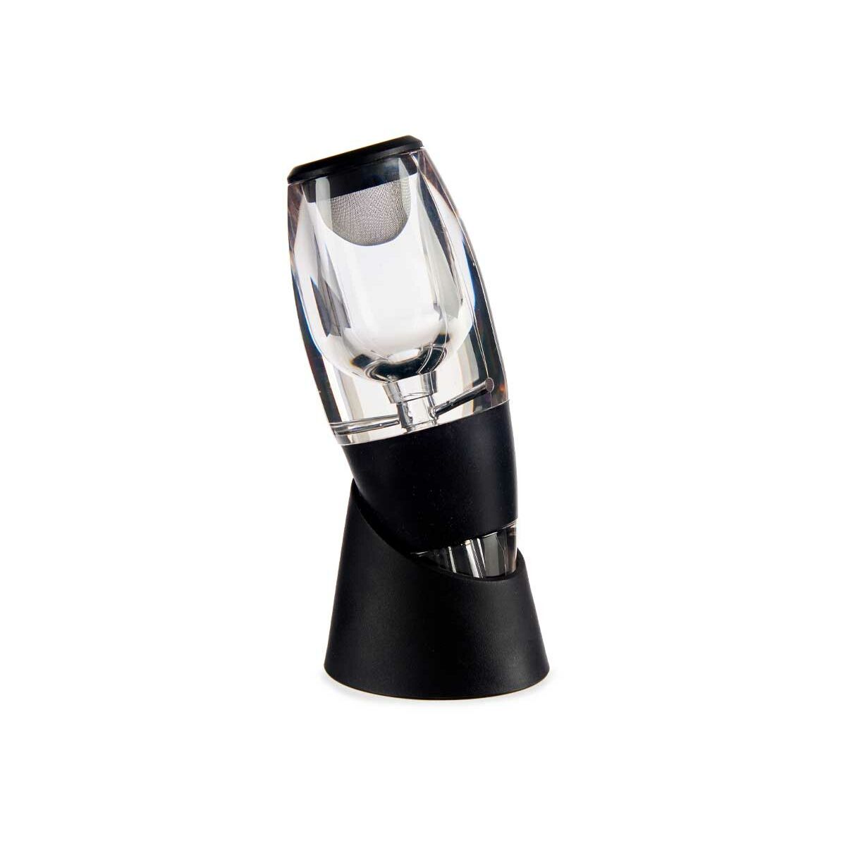 Decanter da vino Kinvara Nero Trasparente Acciaio inossidabile TPE Plastica (24 Unità) - Immagine 2
