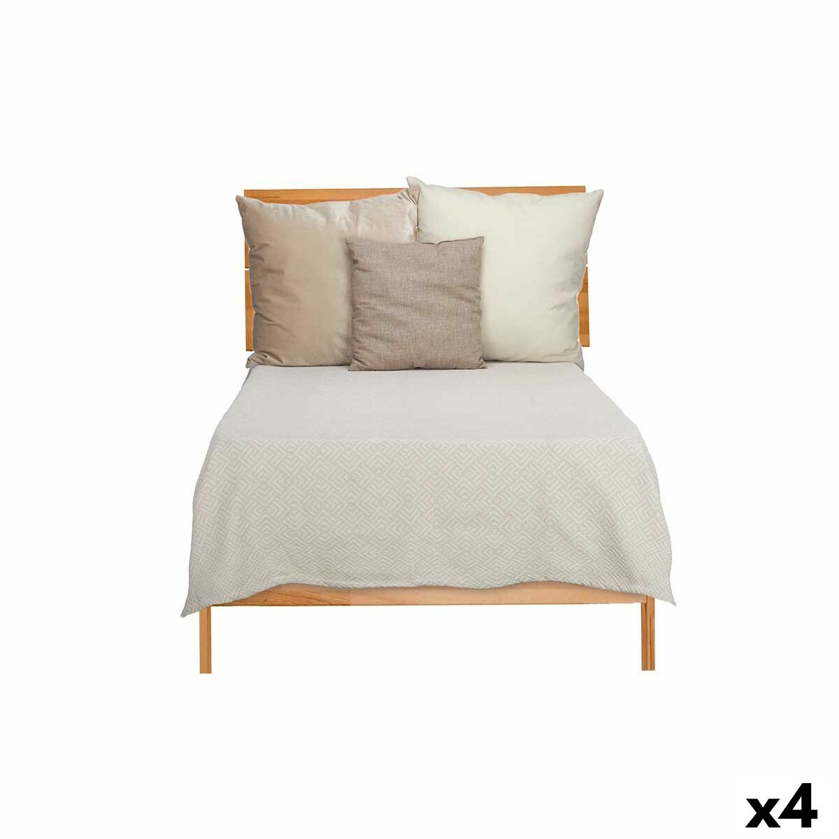Trapunta Gift Decor Beige 180 x 260 cm Geometrico (4 Unità)