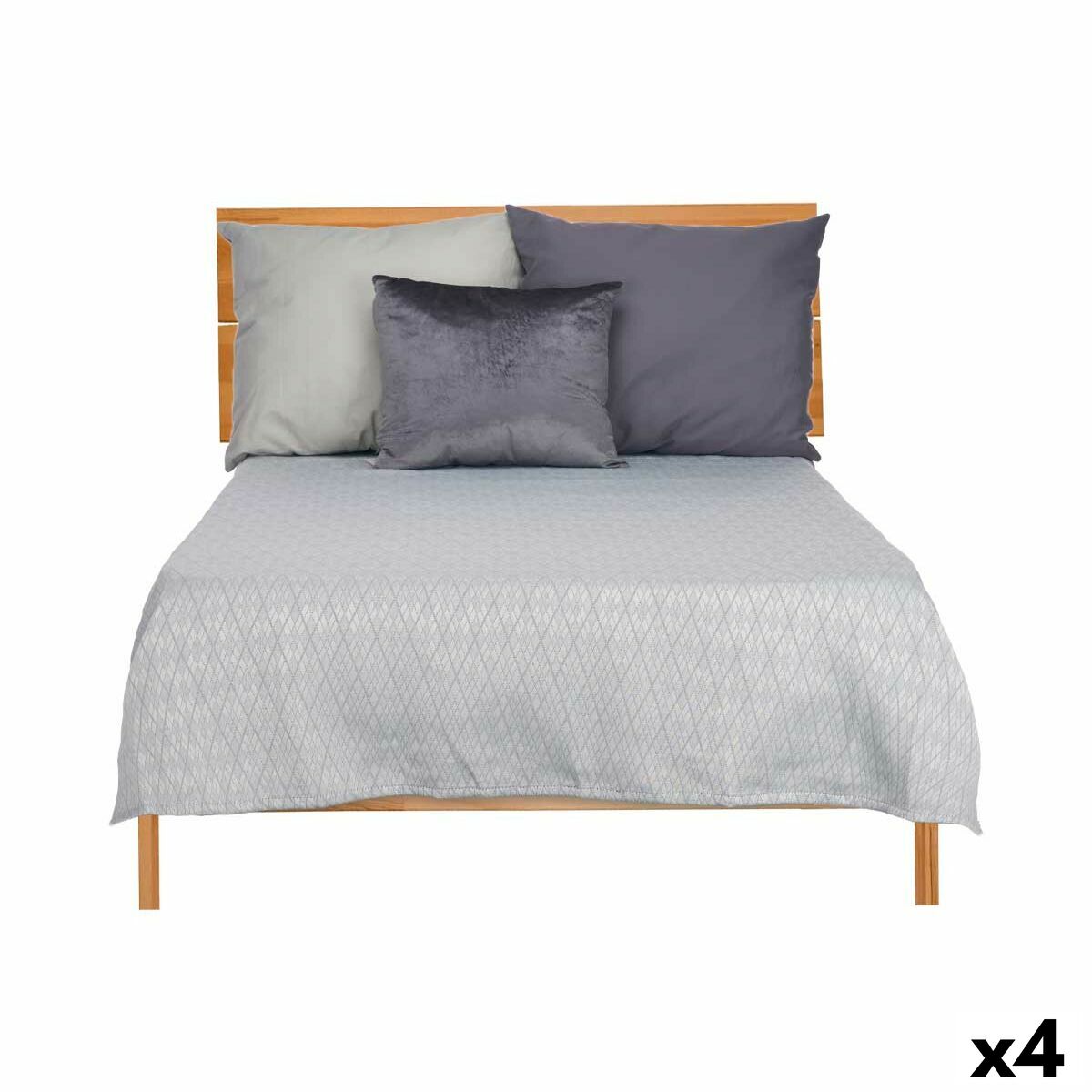 Trapunta Gift Decor Grigio 240 x 260 cm Rombos (4 Unità)
