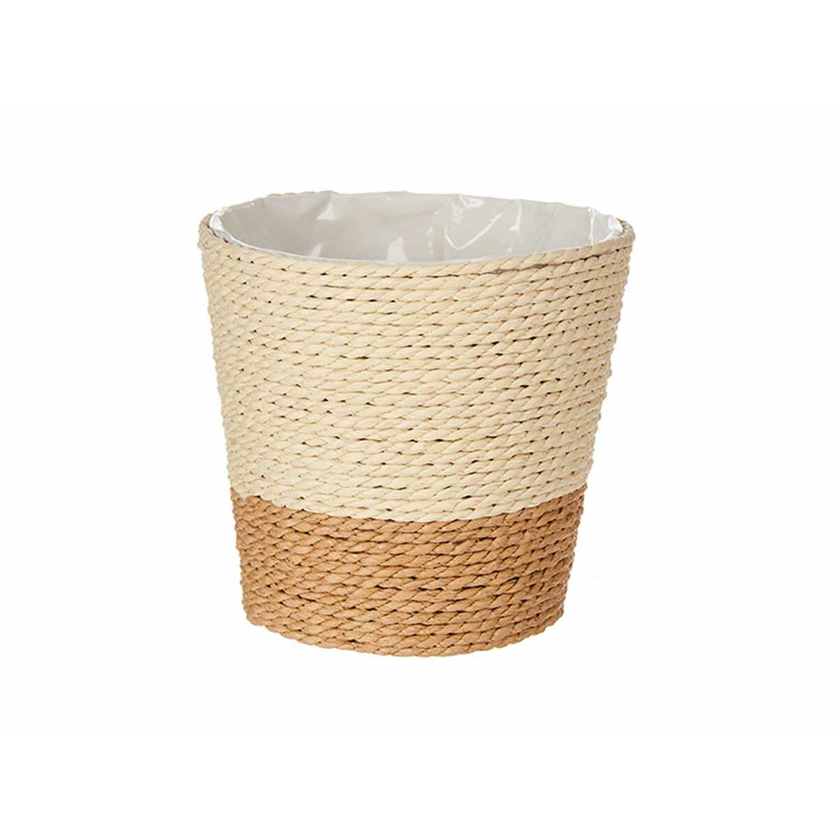 Vaso Ibergarden Marrone Corda Plastica 14 x 12,5 x 14 cm 14 x 13 x 14 cm (24 Unità) - Immagine 2
