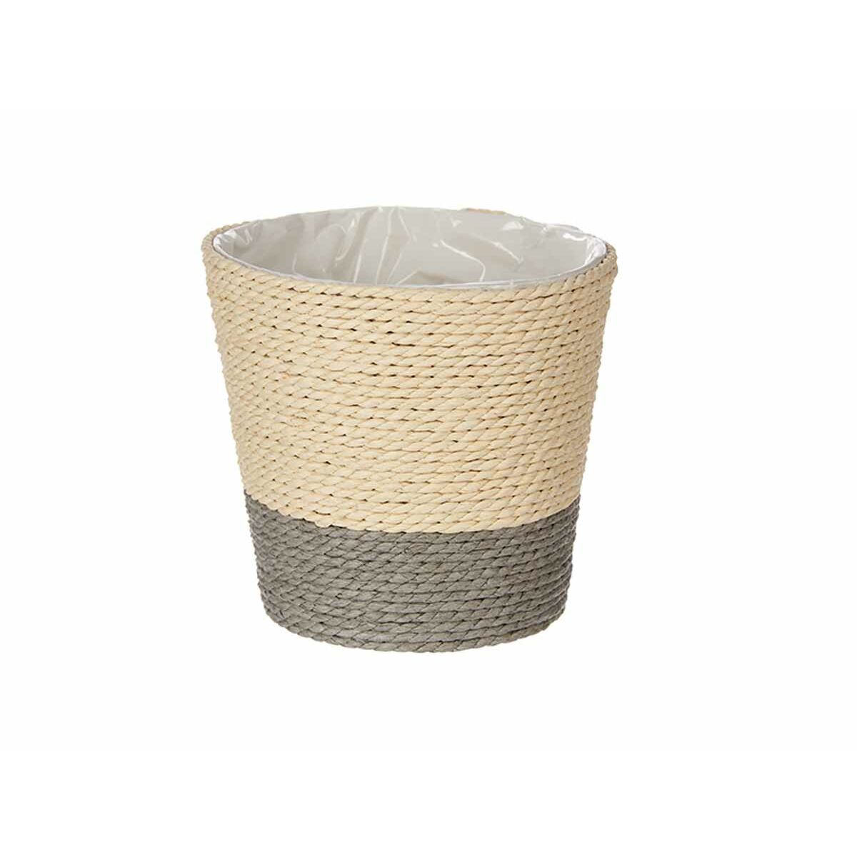 Vaso Ibergarden Grigio Corda Plastica 14 x 12,5 x 14 cm 14 x 13 x 14 cm (24 Unità) - Immagine 2