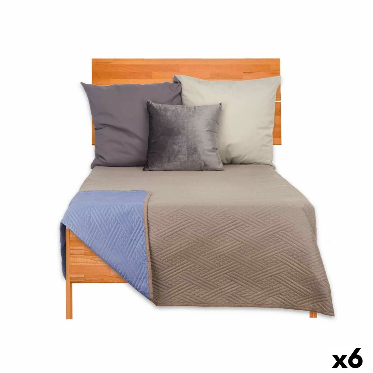 Trapunta Reversibile Gift Decor Azzurro Grigio 240 x 260 cm 260 x 0,3 x 240 cm (6 Unità)