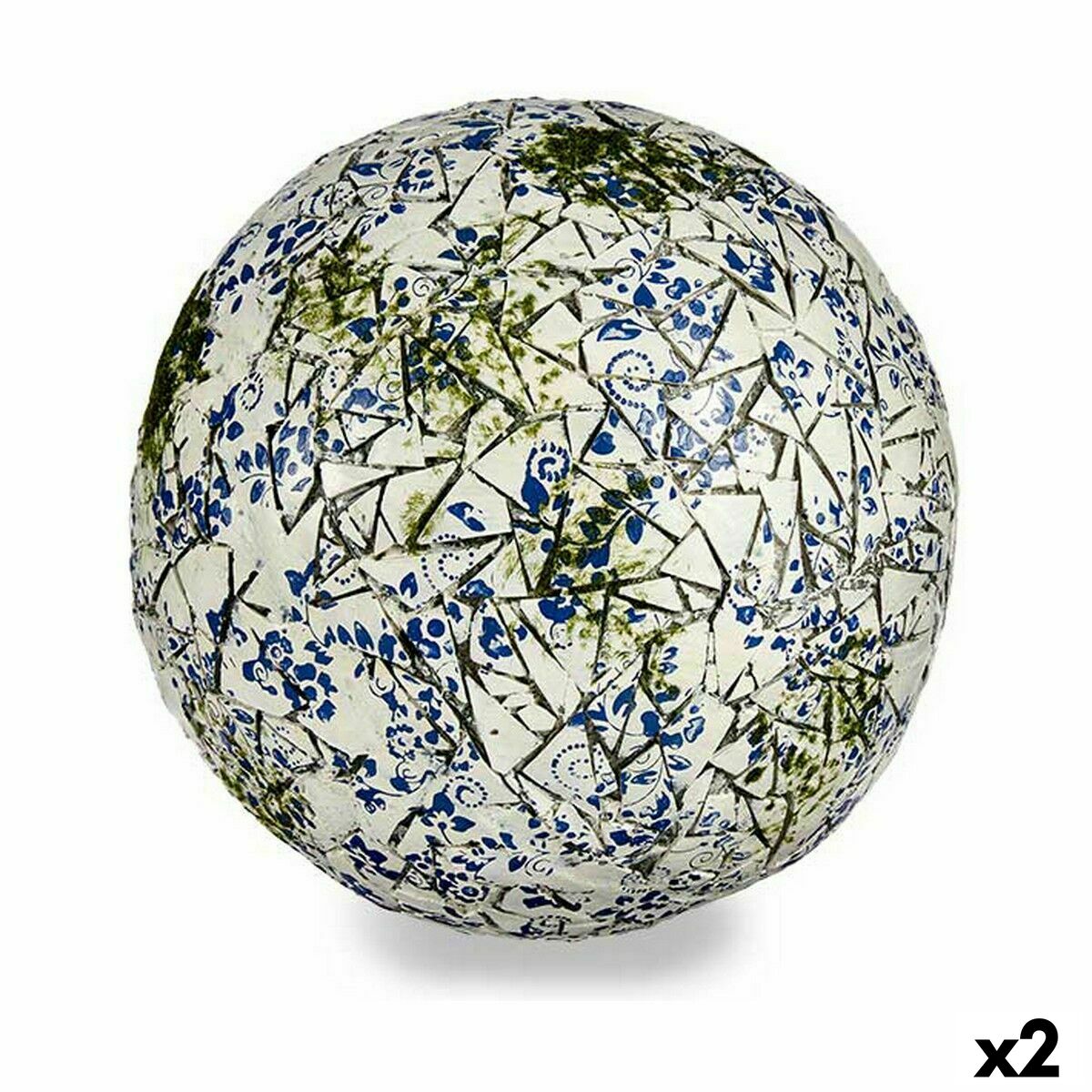 Statua Decorativa da Giardino Ibergarden Poliresina Sfera 31,5 x 31,5 x 31,5 cm (2 Unità)