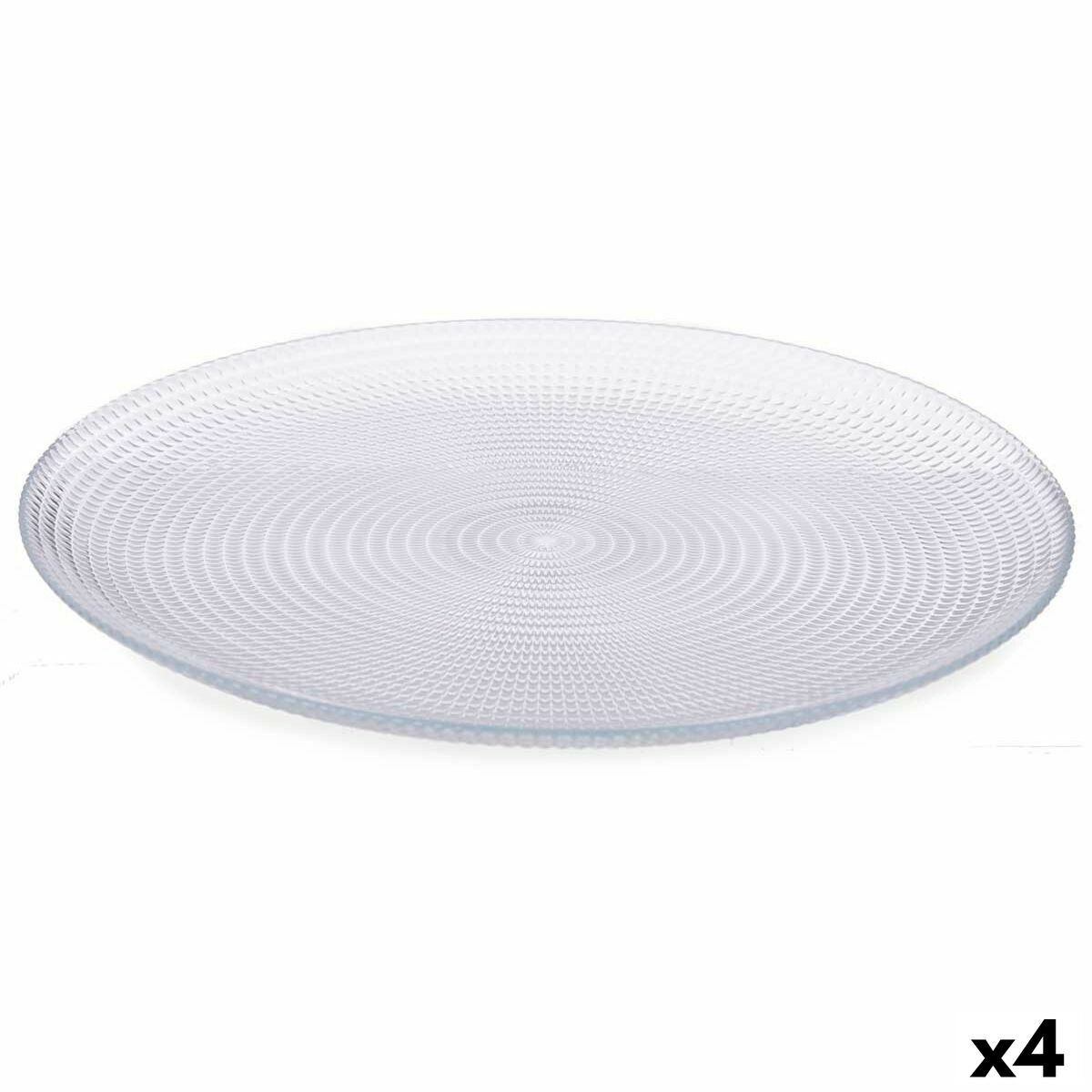 Set di piatti Pasabahce Generation Trasparente Vetro Ø 27 cm 27,5 x 5 x 28,5 cm (4 Unità)