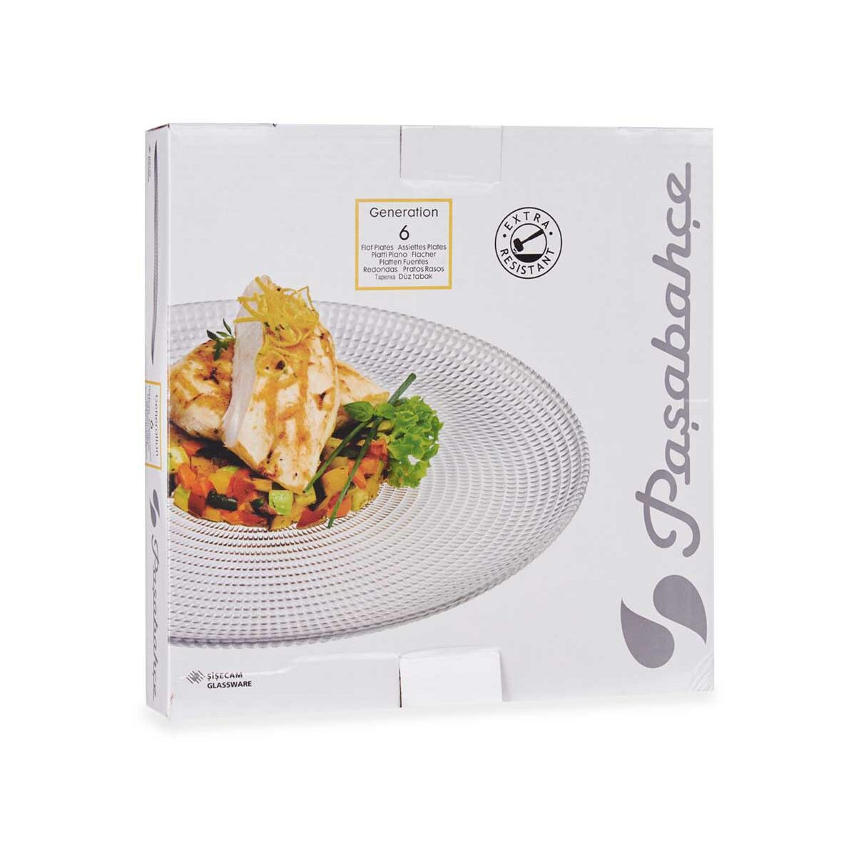 Set di piatti Pasabahce Generation Trasparente Vetro Ø 27 cm 27,5 x 5 x 28,5 cm (4 Unità) - Immagine 3