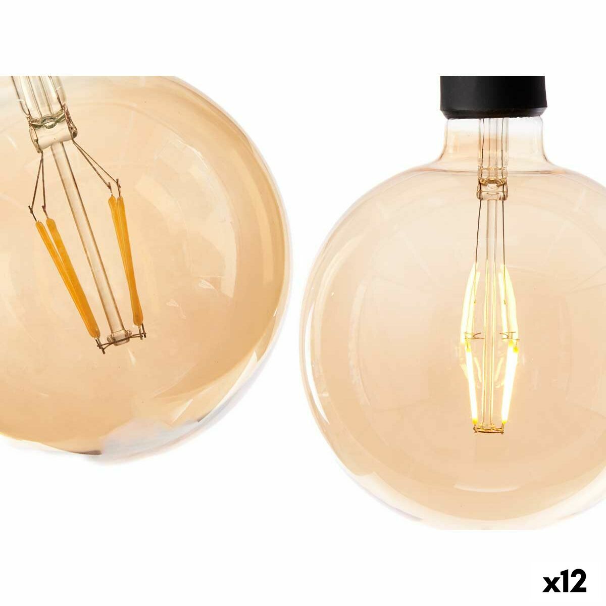 Lampadina LED Gift Decor Trasparente 4 W E27 14 x 19 x 14 cm Vintage 12 Unità