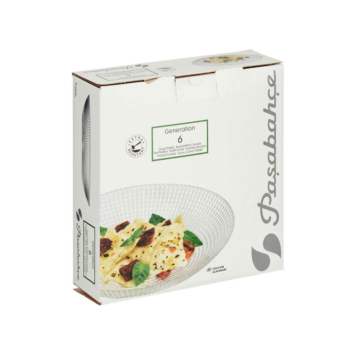 Set di piatti Pasabahce Generation Trasparente Vetro 23 x 7 x 23 cm (4 Unità) - Immagine 3