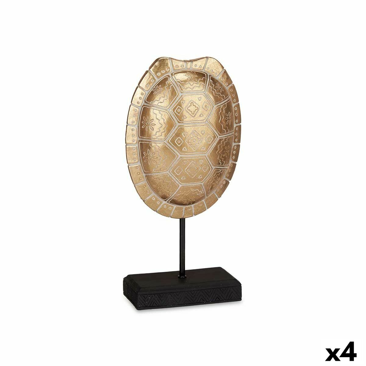 Statua Decorativa Gift Decor Dorato Tartaruga 17,5 x 36 x 10,5 cm (4 Unità)