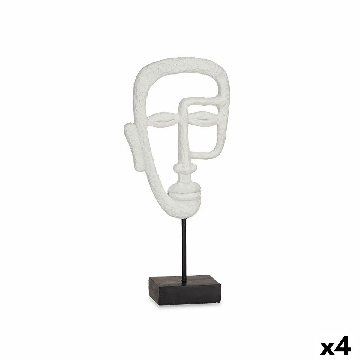 Statua Decorativa Gift Decor Bianco Viso 19,5 x 38 x 10,5 cm (4 Unità)
